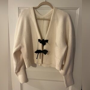 Anthropologie Bow Cardigan - XL - NWT